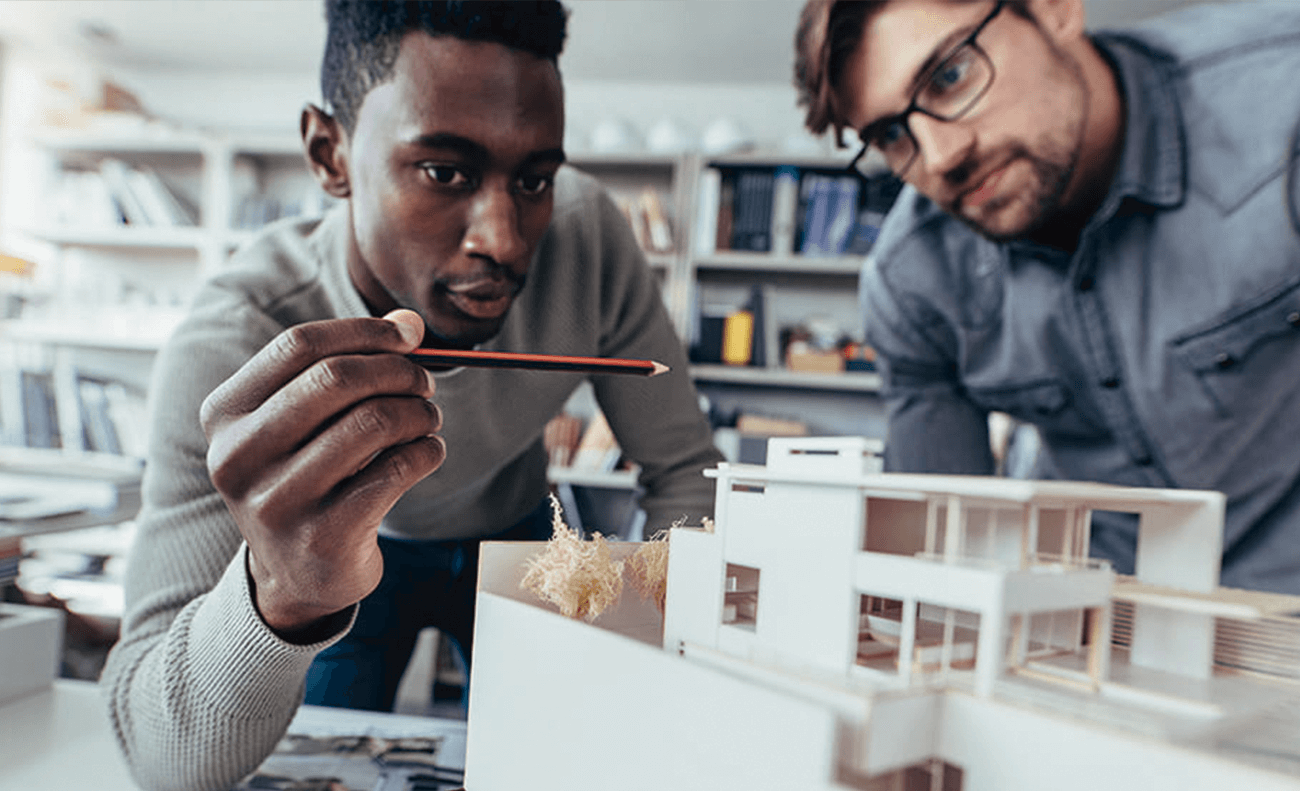 Acadêmicos de Arquitetura e Urbanismo.