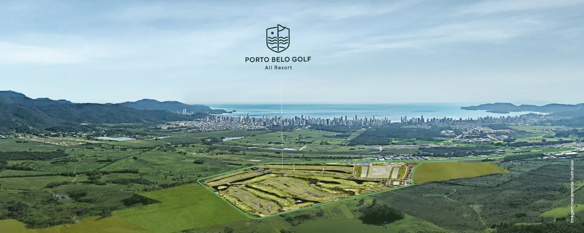 Vista aérea: Porto Belo Golf Resort