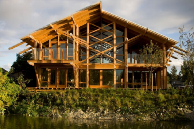 Foto exemplo de casa em Wood Frame.