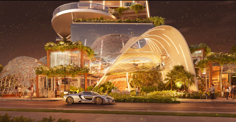 Ilustração de Edifício Inspirado em Ayrton Senna